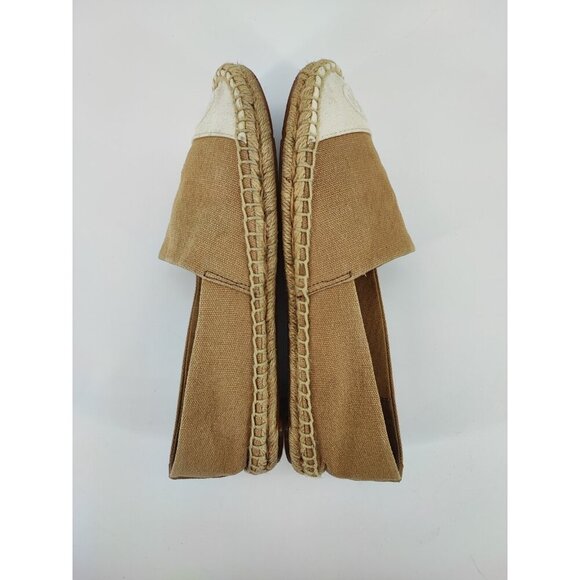 Tory Burch Women's Dulce de Leche Beige Canvas Espadrille Flats Size 8M US - Picture 5 of 9
